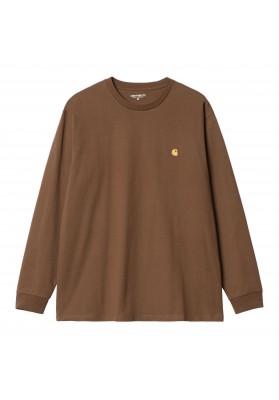 CARHARTT WIP L/S CHASE T-SHIRT TAMARIND/GOLD