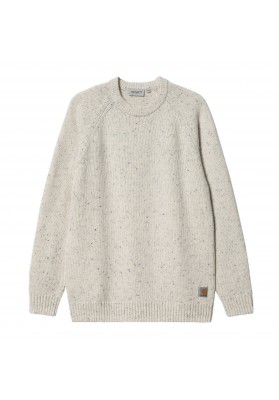 CARHARTT WIP ANGLISTIC SWEATER SPECKLED SALT