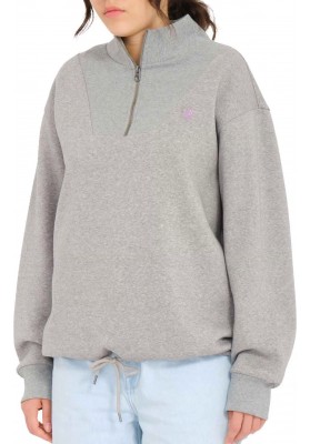 VOLCOM SUDADERA MOCKER NUCKER HEATHER GRAY