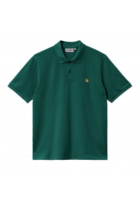 CARHARTT WIP Chase Pique Polo Chervil/Gold