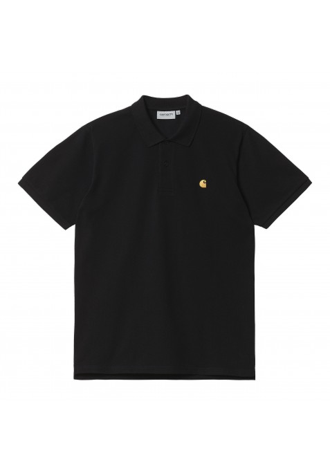 CARHARTT WIP S/S Chase Pique Polo Black/Gold