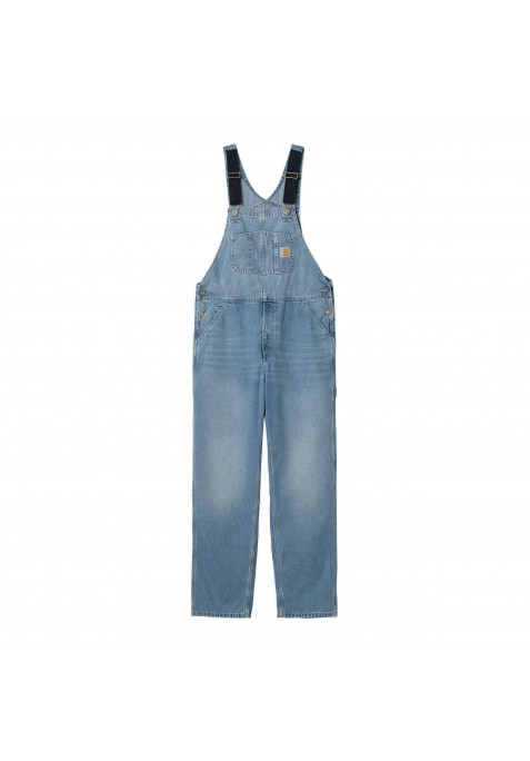 CARHARTT WIP Bib Overall Blue Light True Washed