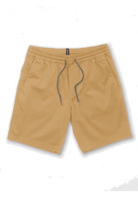 VOLCOM Frickin Elastic Waist Short Dark Khaki