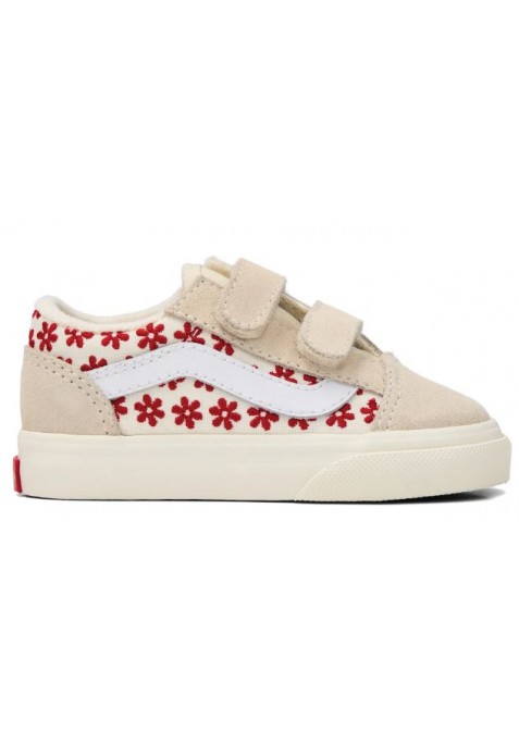 VANS NIÑO OLD SKOOL CHANTILLY FLORAL RACING RED